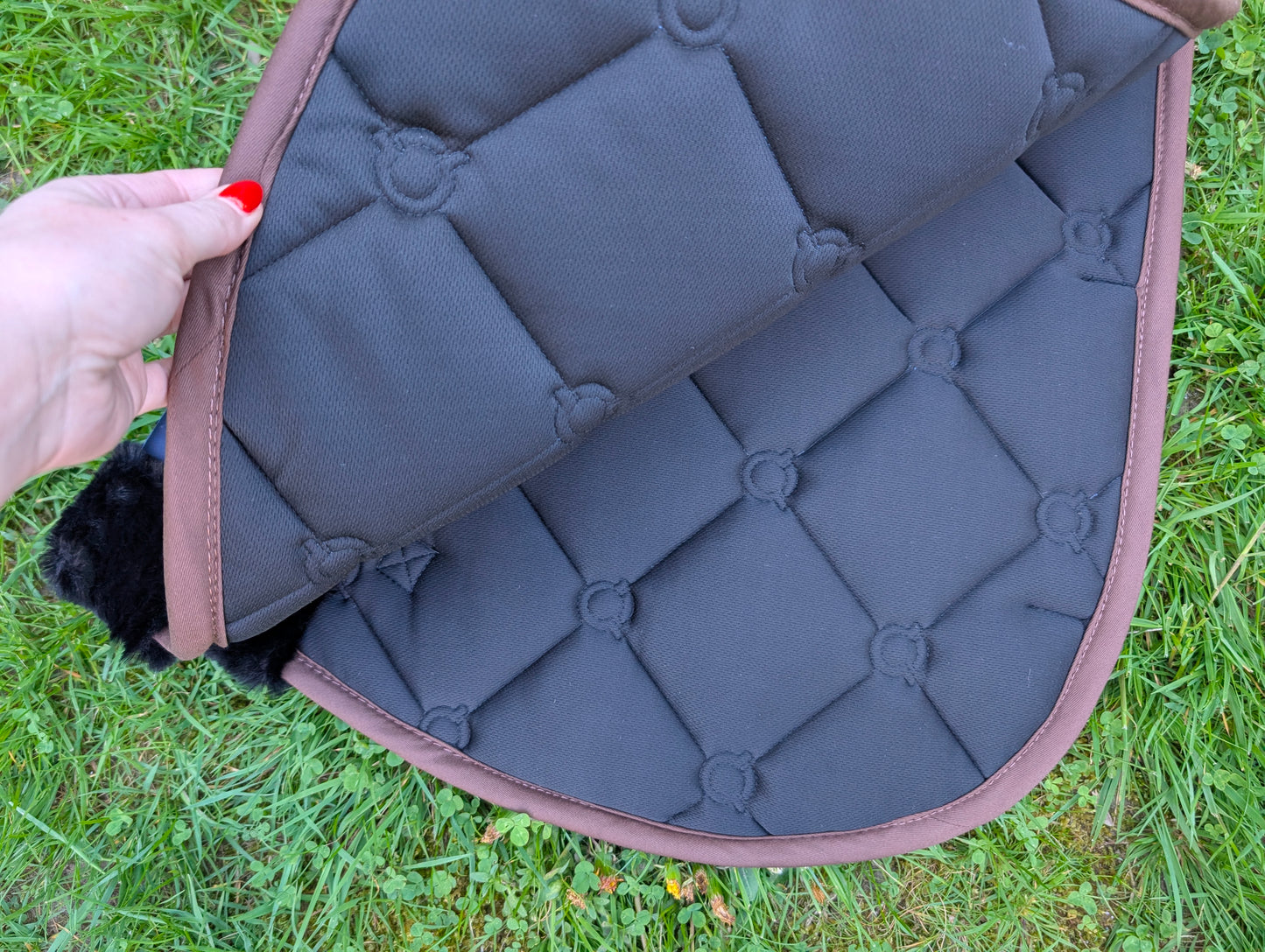 Navy Satin Jump Saddle Pad