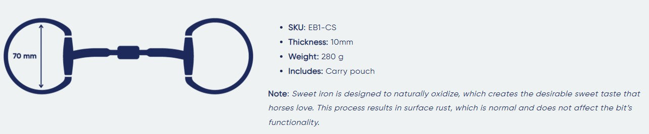 Cavalon Eggbutt Capsule Sweet Iron Snaffle