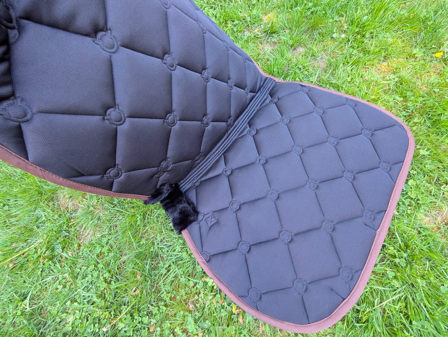Navy Satin Jump Saddle Pad