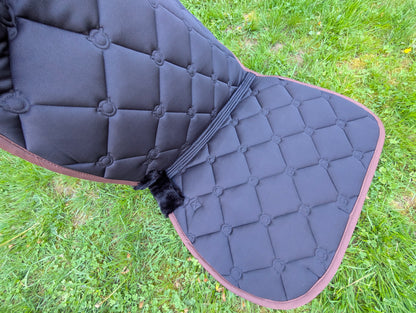 Navy Satin Jump Saddle Pad