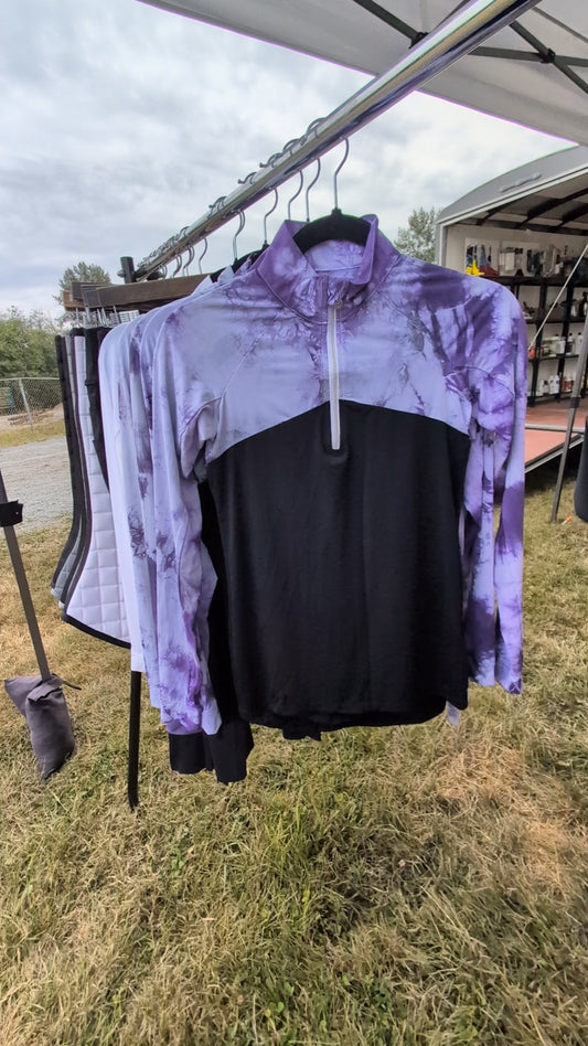OOAK Purple Tie Dye Dapple Bay Riding Top