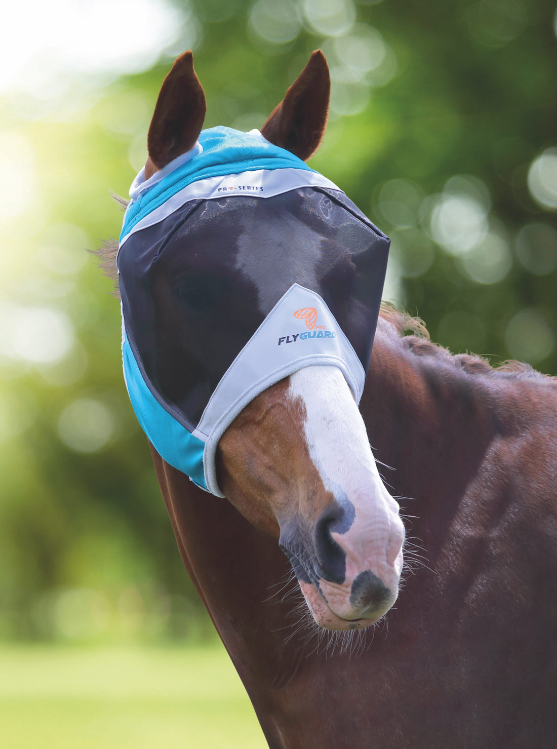 FlyGuard Pro Fine Mesh Fly Mask With Ear Hole - Black