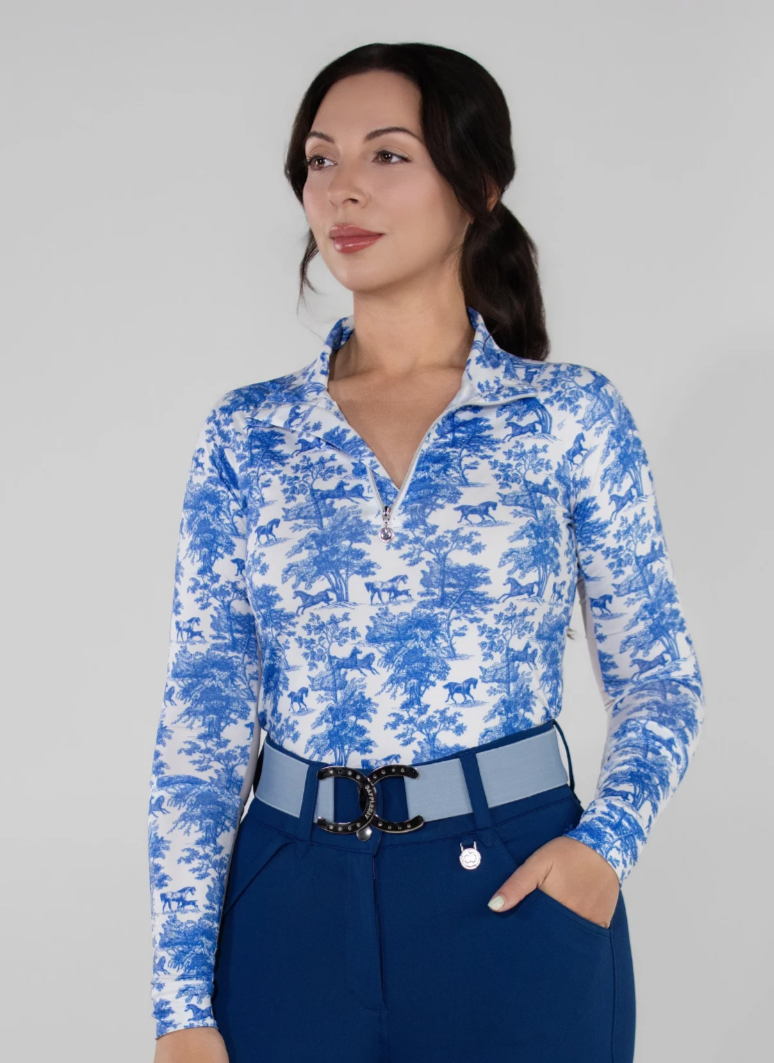 Dapple Bay Toile Riding Top - Long Sleeve
