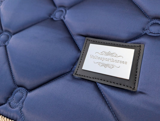 Navy Satin Jump Saddle Pad