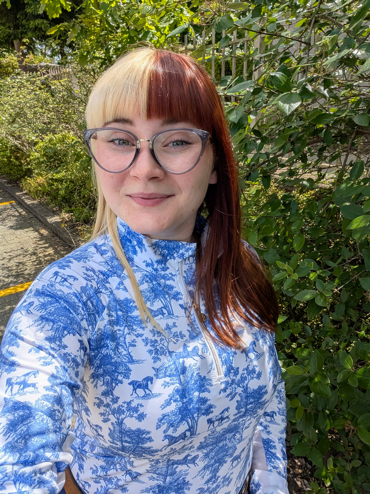 Dapple Bay Toile Riding Top - Long Sleeve